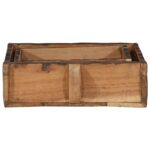 vidaXL Podnos 2 pcs Hnedá 29 x 31 x 10 cm Masívne obnovené drevo – Obrázok 8