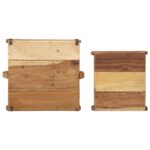 vidaXL Podnos 2 pcs Hnedá 29 x 31 x 10 cm Masívne obnovené drevo – Obrázok 9