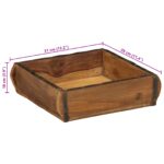 vidaXL Podnos 4 pcs Hnedá 29 x 31 x 10 cm Masívne obnovené drevo – Obrázok 11