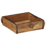 vidaXL Podnos 4 pcs Hnedá 29 x 31 x 10 cm Masívne obnovené drevo – Obrázok 2