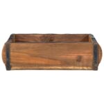 vidaXL Podnos 4 pcs Hnedá 29 x 31 x 10 cm Masívne obnovené drevo – Obrázok 4