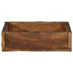 vidaXL Podnos 4 pcs Hnedá 29 x 31 x 10 cm Masívne obnovené drevo – Obrázok 5