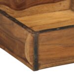 vidaXL Podnos 4 pcs Hnedá 29 x 31 x 10 cm Masívne obnovené drevo – Obrázok 8