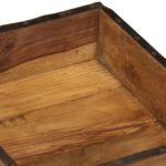 vidaXL Podnos 4 pcs Hnedá 29 x 31 x 10 cm Masívne obnovené drevo – Obrázok 9