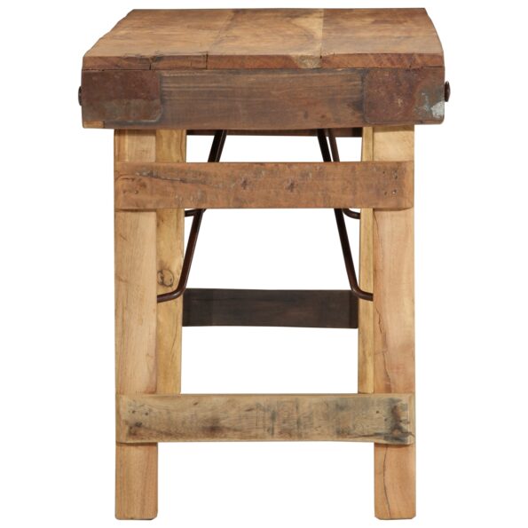 vidaXL Lavička 110x35x46 cm z recyklovaného masívneho dreva – Obrázok 4