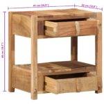 vidaXL Koncový stôl Hnedá 43 x 32 x 46 cm Masívne obnovené drevo – Obrázok 12