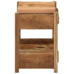 vidaXL Koncový stôl Hnedá 43 x 32 x 46 cm Masívne obnovené drevo – Obrázok 4
