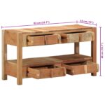 vidaXL Televízny stolík 83x33x46 cm z recyklovaného masívu – Obrázok 13