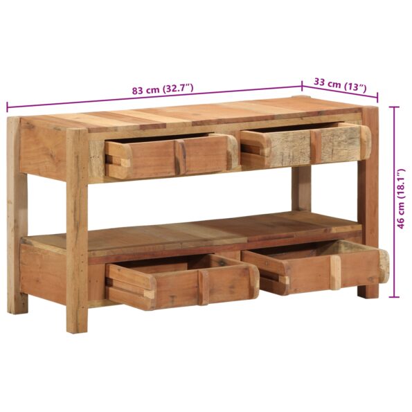 vidaXL Televízny stolík 83x33x46 cm z recyklovaného masívu – Obrázok 13