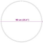vidaXL Chlpatý koberec s latexovým podkladom tmavošedý ø90 cm – Obrázok 8