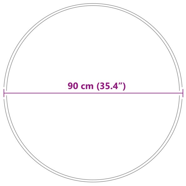 4019773_8.jpg vidaXL Chlpatý koberec s latexovým podkladom tmavošedý ø90 cm – Obrázok 8