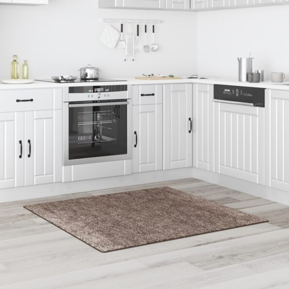 vidaXL Vlnitý koberec s vysokým vlasom hnedý 120x120 cm PP – Obrázok 3