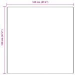 vidaXL Vlnitý koberec s vysokým vlasom hnedý 120x120 cm PP – Obrázok 8