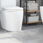 vidaXL U-š shaped kúpeľňová predložka sivá 50x50 cm z polypropylénu protišmyková