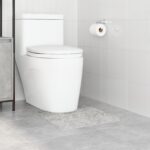 vidaXL U-š shaped kúpeľňová predložka sivá 50x50 cm z polypropylénu protišmyková – Obrázok 3