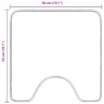 vidaXL U-š shaped kúpeľňová predložka sivá 50x50 cm z polypropylénu protišmyková – Obrázok 8