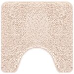 vidaXL Kúpeľňová predložka U-tvarová krémová 50x50 cm Polypropylen Protišmyková – Obrázok 2