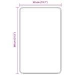 vidaXL Kúpeľňová predložka obdĺžniková šedá 50x80 cm polypropylénová protišmyková – Obrázok 8