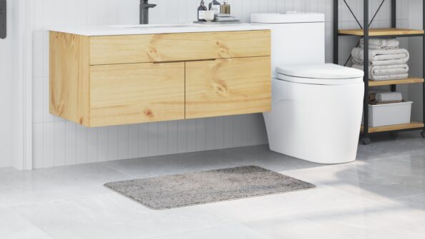 vidaXL Kúpeľňová podložka obdĺžniková sivá 60x90 cm Polypropylen protišmyková – Obrázok 4