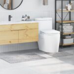 vidaXL 2-dielna súprava predložiek do kúpeľne šedá polypropylén s protišmykovou úpravou