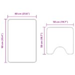 vidaXL 2-dielna súprava predložiek do kúpeľne šedá polypropylén s protišmykovou úpravou – Obrázok 10