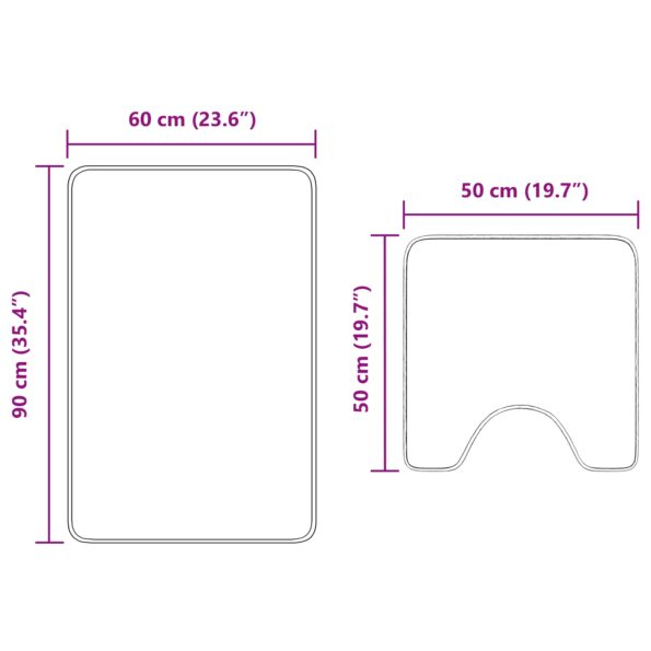 vidaXL 2-dielna súprava predložiek do kúpeľne oranžová polypropylén protišmyková – Obrázok 10