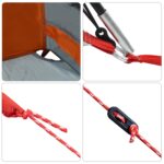 vidaXL Rodinný stan s oknami Dóm Sivá a Oranžová pre 6 osôb Vodotesný – Obrázok 10