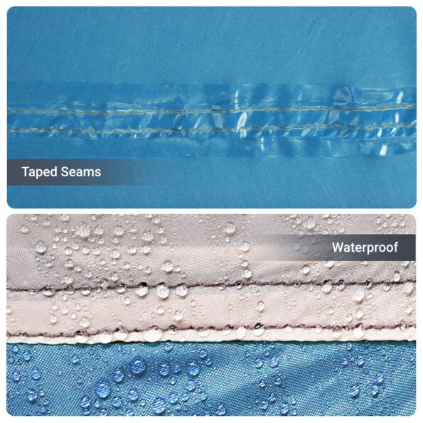 vidaXL kempingový stan A rám pre 3 osoby modrý vodoodolný – Obrázok 8