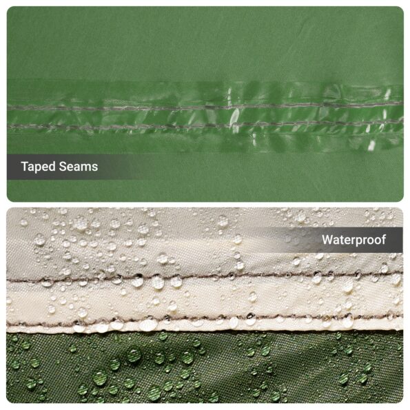 vidaXL Rodinný stan A-rám pre 7 osôb Zelený Vodoodpudivý – Obrázok 8