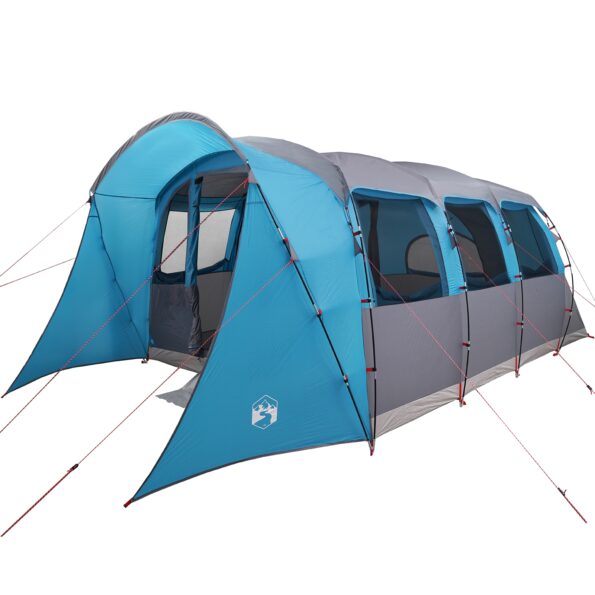 vidaXL Rodinný stan s oknami tunel modrý pre 8 osôb, vodotesný – Obrázok 12