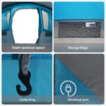 vidaXL Rodinný stan s oknami tunel modrý pre 8 osôb, vodotesný – Obrázok 9