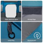 vidaXL Rodinný stan s oknami kupolou modrý vodotesný pre 10 osôb – Obrázok 9