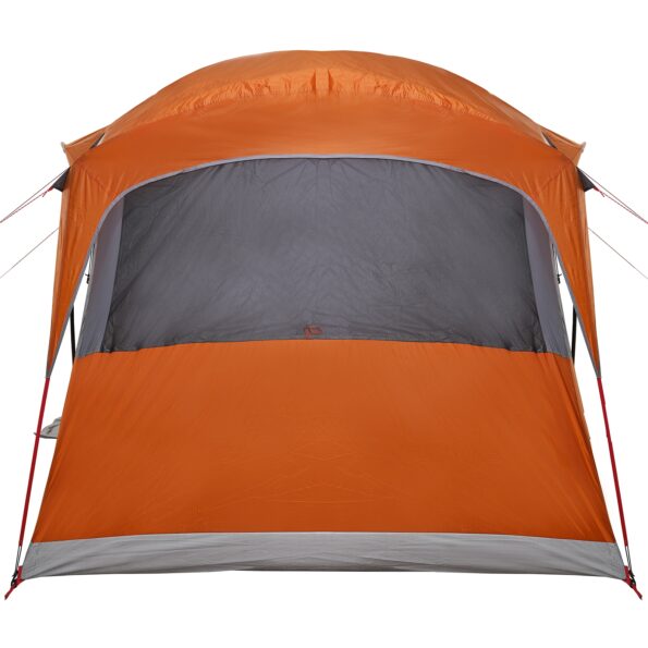 vidaXL Rodinný stan s oknami, kupolou, šedý a oranžový, vodotesný pre 10 osôb – Obrázok 6