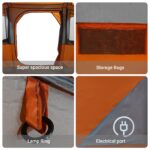 vidaXL Rodinný stan s oknami, kupolou, šedý a oranžový, vodotesný pre 10 osôb – Obrázok 9