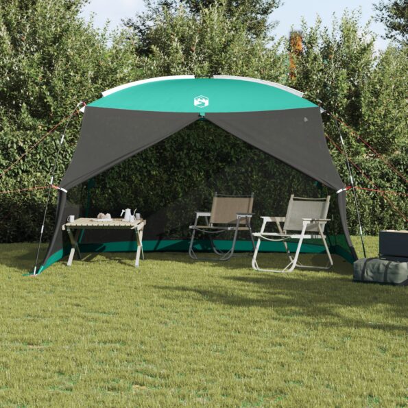 vidaXL Stan s moskytiérou so strechou Morská zelená 380 x 380 x 225 cm – Obrázok 4