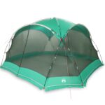 vidaXL Camping Mosquito Net with Doors Zelená pre 4 osoby Vodotesný – Obrázok 3