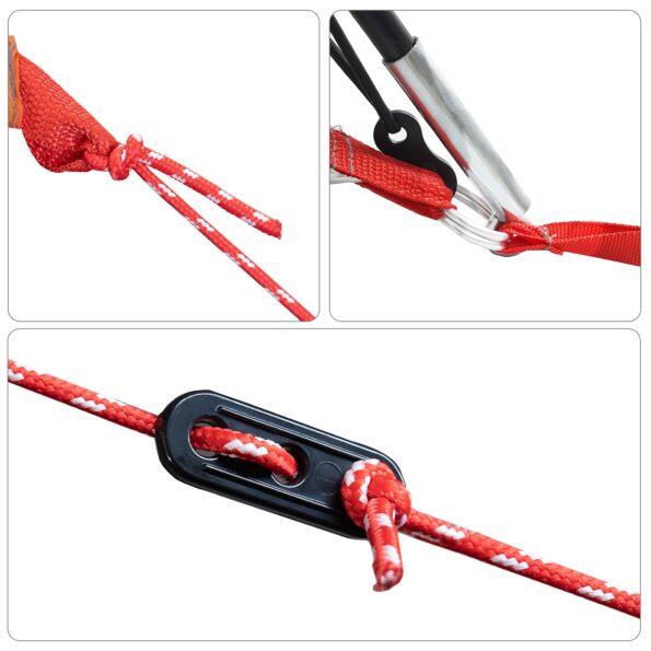 vidaXL Camping Mosquito Net with Doors Zelená pre 4 osoby Vodotesný – Obrázok 8