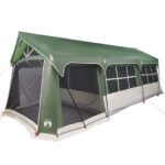 vidaXL Rodinný stan Zelená a biela 620 x 322 x 240 cm Polyester – Obrázok 2