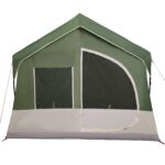vidaXL Rodinný stan Zelená a biela 620 x 322 x 240 cm Polyester – Obrázok 7