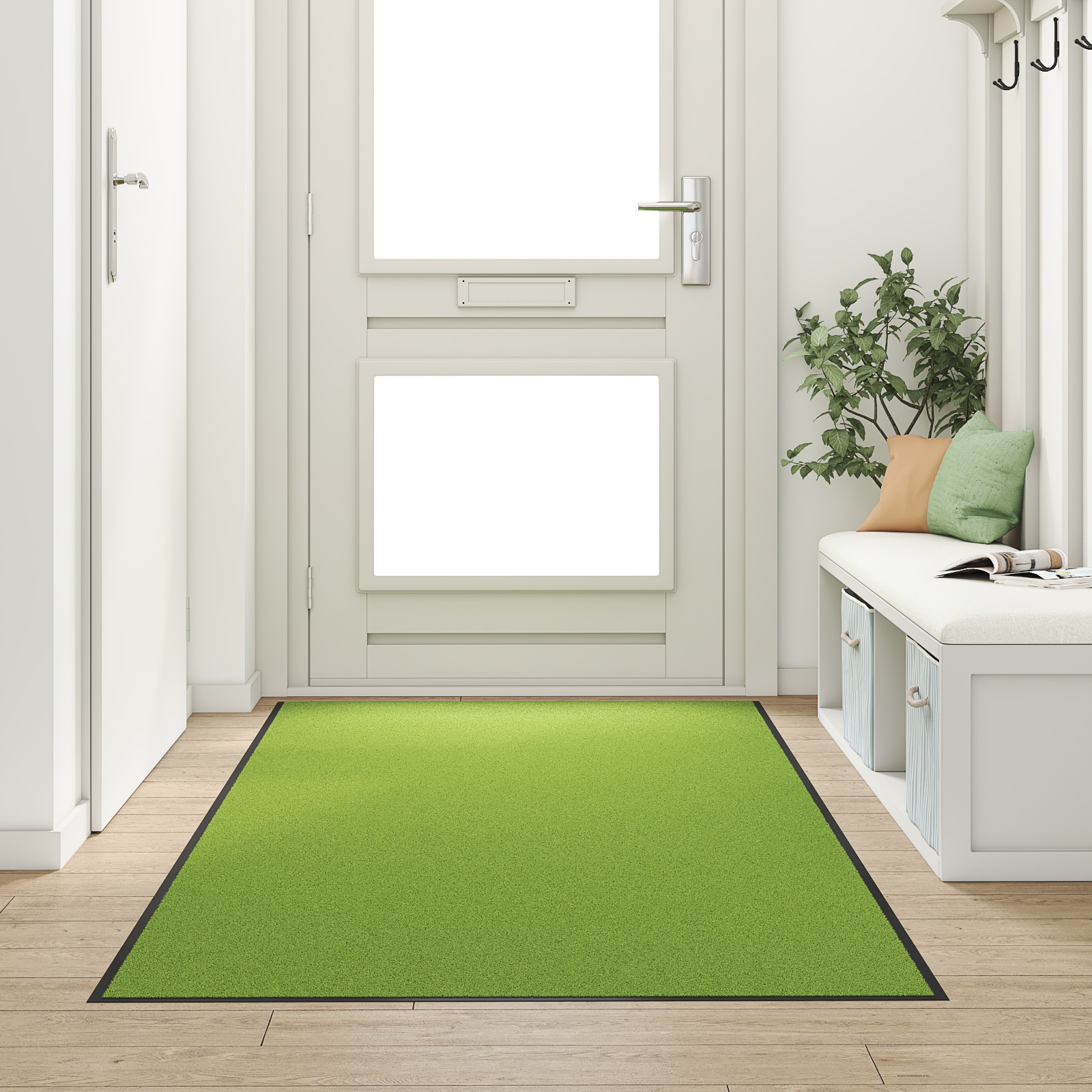 4100729_1.jpg vidaXL Rohož Iný Zelená a čierna 120 x 250 cm Polyamid a PVC – Obrázok 1