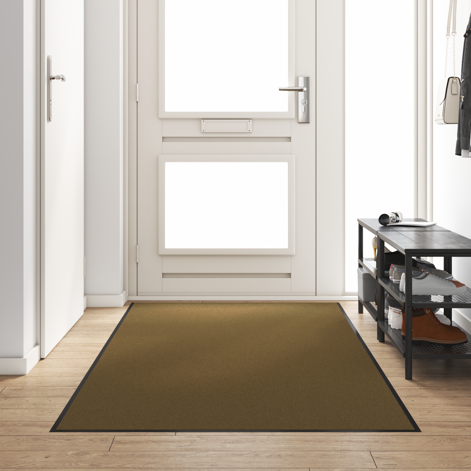4100734_1.jpg vidaXL Rohož Iný Hnedá a čierna 120 x 300 cm Polyamid a PVC – Obrázok 1
