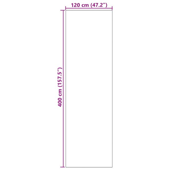 4100736_5.jpg vidaXL Rohožka, Prateľná, Hnedá, 120x400 cm – Obrázok 5