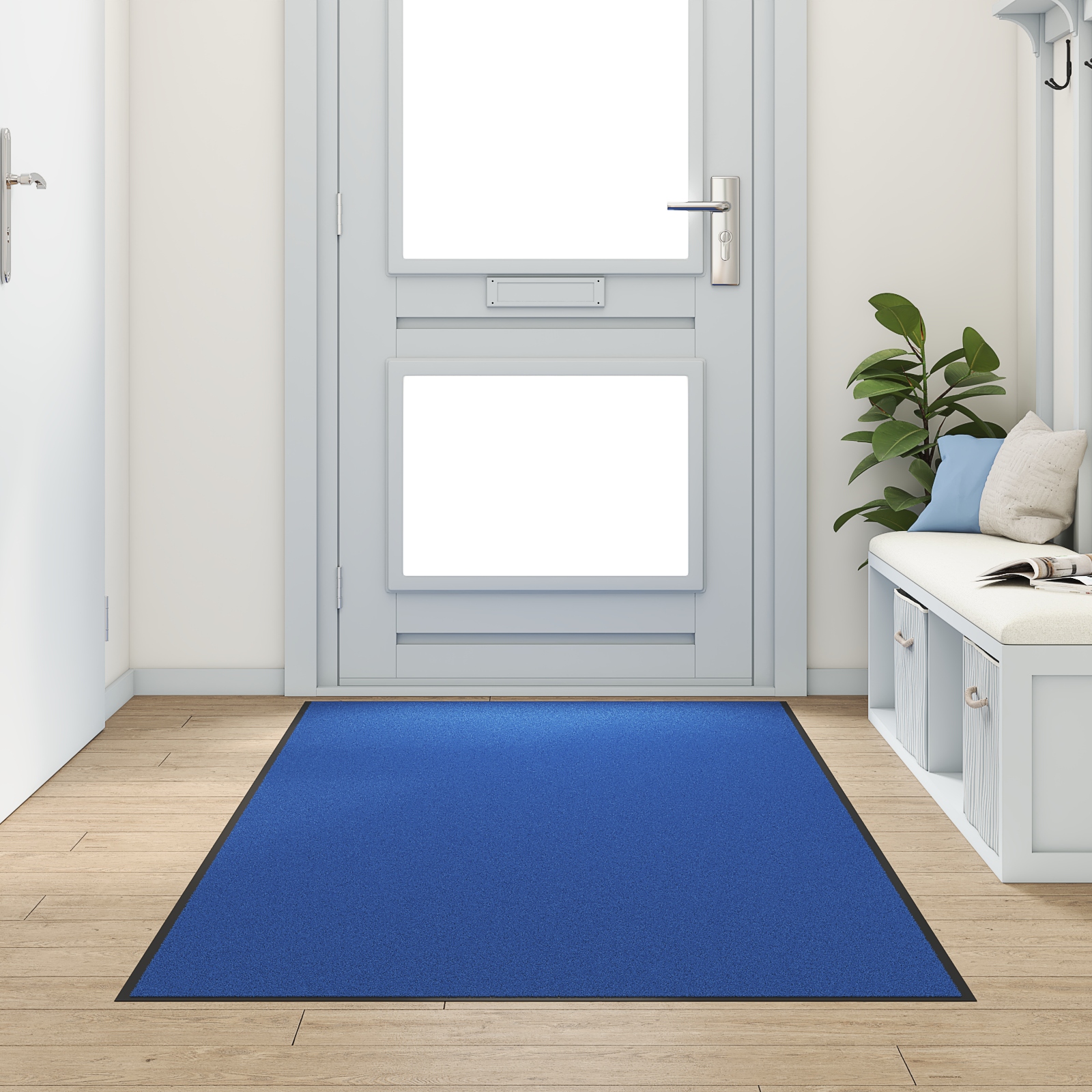 4100737_1.jpg vidaXL Rohož Modrá a čierna 120 x 250 cm 100% polyamid – Obrázok 1