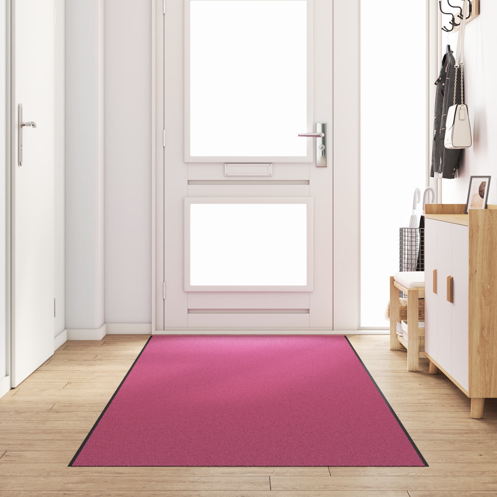 4100743_1.jpg vidaXL Rohož Ružová a čierna 120 x 350 cm 100% polyamid – Obrázok 1