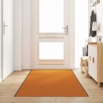 vidaXL Rohož Iný Oranžová a Čierna 120 x 400 cm Polyamid a PVC
