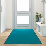 vidaXL Rohož Iný Cyan a Čierna 120 x 400 cm Polyamid a PVC