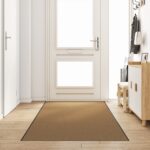 vidaXL Prateľná rohožka v krémovej farbe 120x400 cm