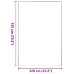 vidaXL Rohožka Obdĺžniková Čierna 120x180 cm – Obrázok 5