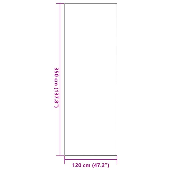 vidaXL Hnedá obdĺžniková rohožka 120x350 cm – Obrázok 5