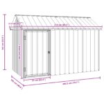 vidaXL Klietka pre vtáky antracitová 112x215x141 cm z ocele – Obrázok 11